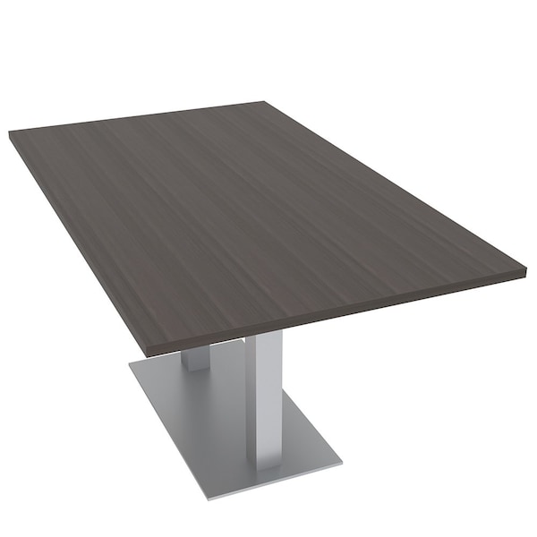 35.5 in W, 59.5 in L, 29 in H, Engineered Wood Top, Brown